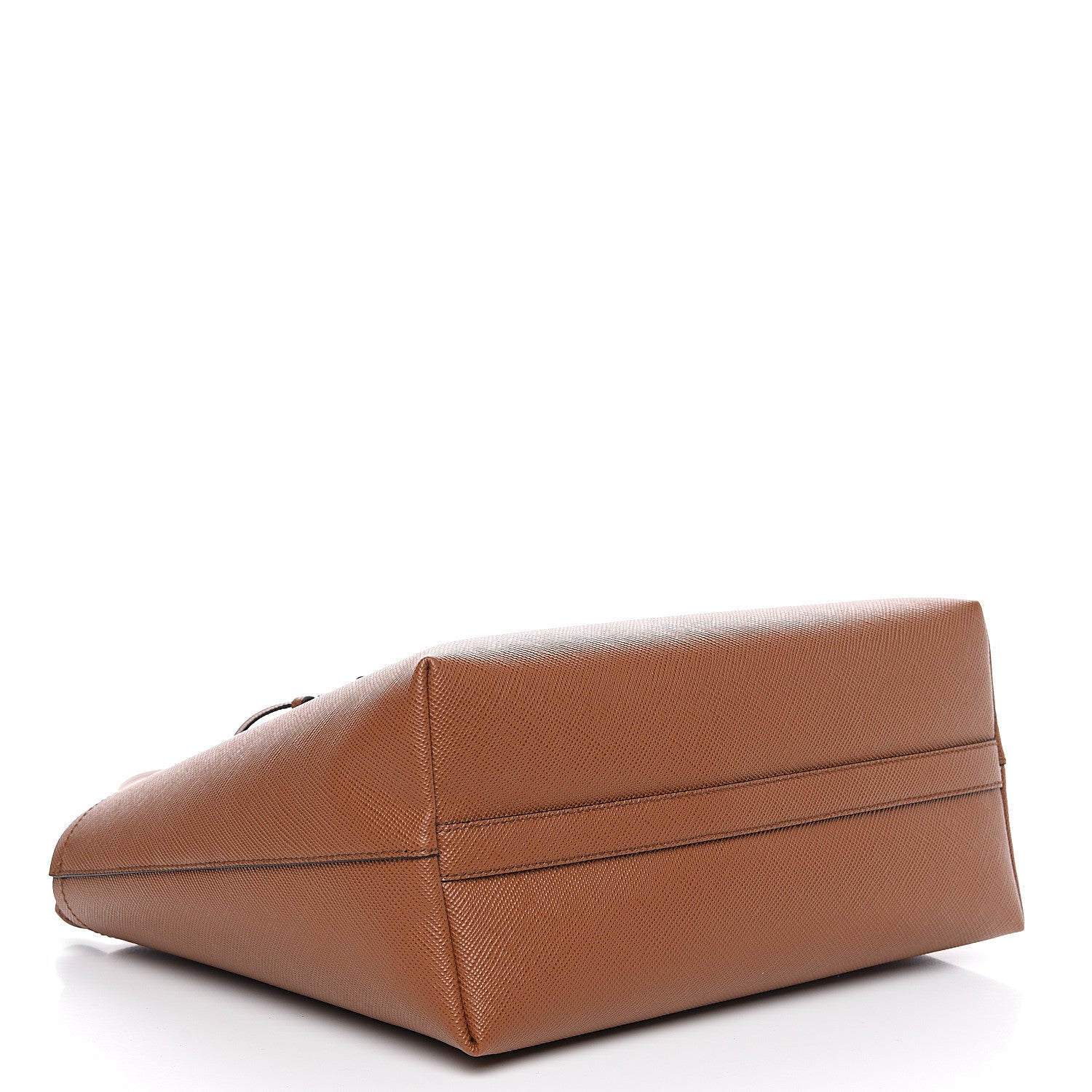 Prada Saffiano Cuir Shopping Tote Cognac Black 3 of 7