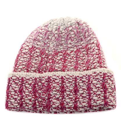 Chanel Cashmere Logo Beanie Hat Light Beige Dark Pink Light Pink 3 of 5
