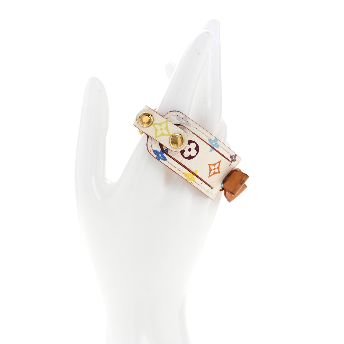 Monogram Multicolor Address Bracelet White