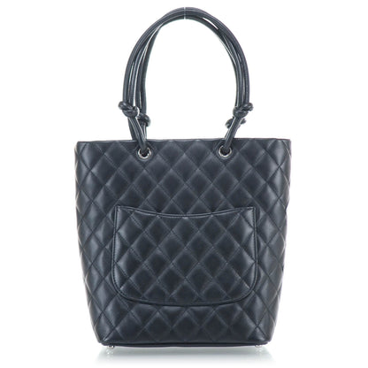 Chanel Calfskin Quilted Medium Cambon Tote Black White 3 of 9