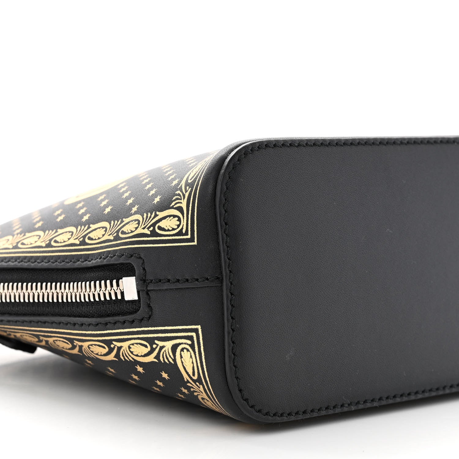 Gucci X SEGA Calfskin GUCCY Stars Mini Dome Shoulder Bag Black Gold 9 of 10