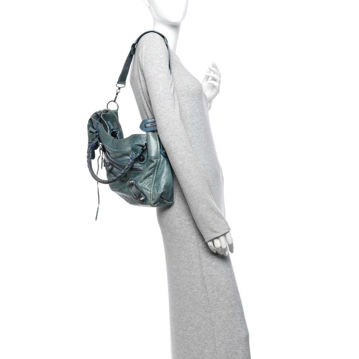 Balenciaga Chevre Giant 21 Silver Hardware City Neiman Marcus LE Bleu 2 of 13