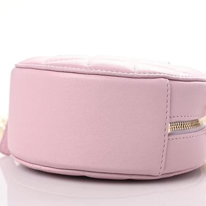 Chanel Calfskin Quilted Pearl Round Clutch With Chain Light Pink 6 of 10