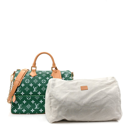 Louis Vuitton Calfskin Monogram Speedy P9 Bandouliere 40 Green 4 of 14