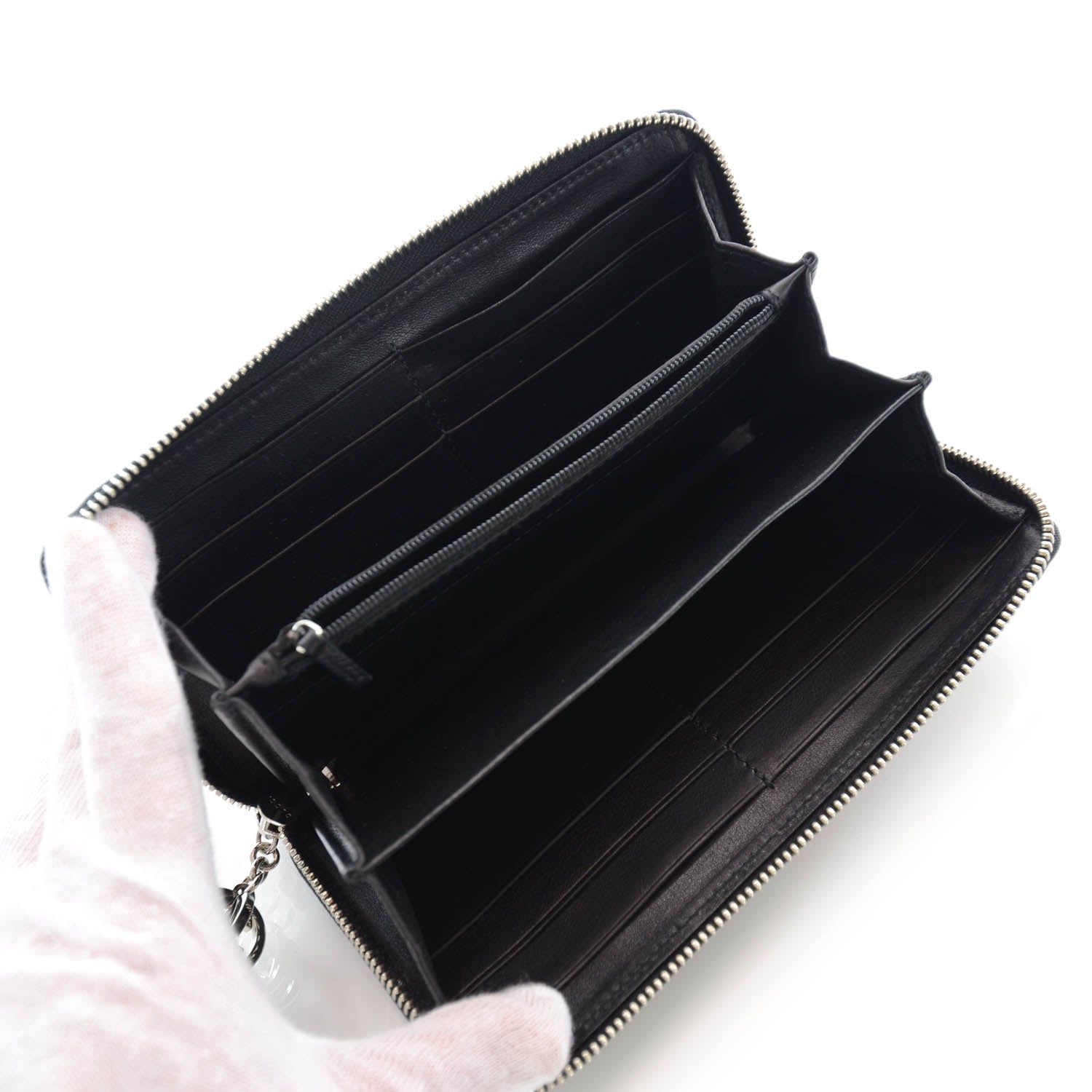 Gucci Guccissima Large Twins Zip Around Wallet Black 8 of 8