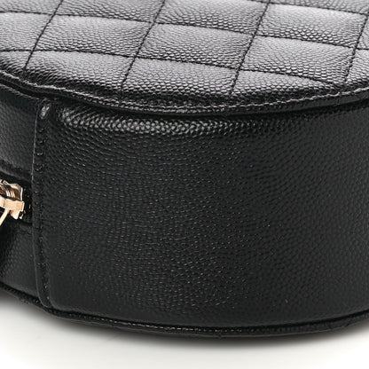 Chanel Caviar Quilted Round Clutch With Chain Black 9 of 10