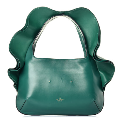 Valentino Garavani Nappa Atelier 04 Rouches Edition Small Ruffle Hobo Jungle 1 of 9