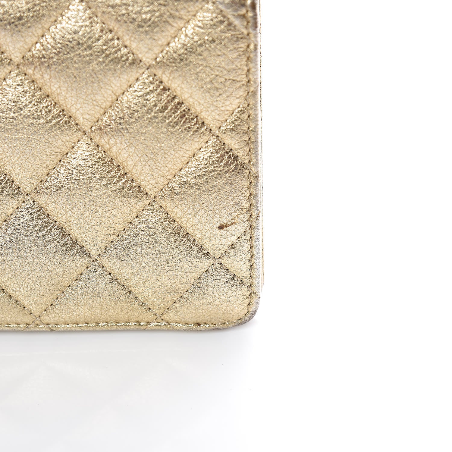 Chanel Metallic Calfskin Quilted Reissue Yen Wallet Gold 11 of 15