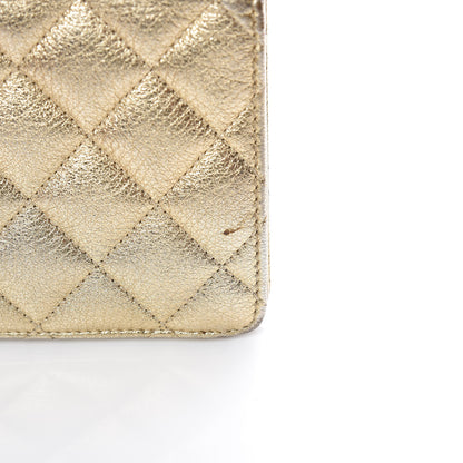 Chanel Metallic Calfskin Quilted Reissue Yen Wallet Gold 11 of 15