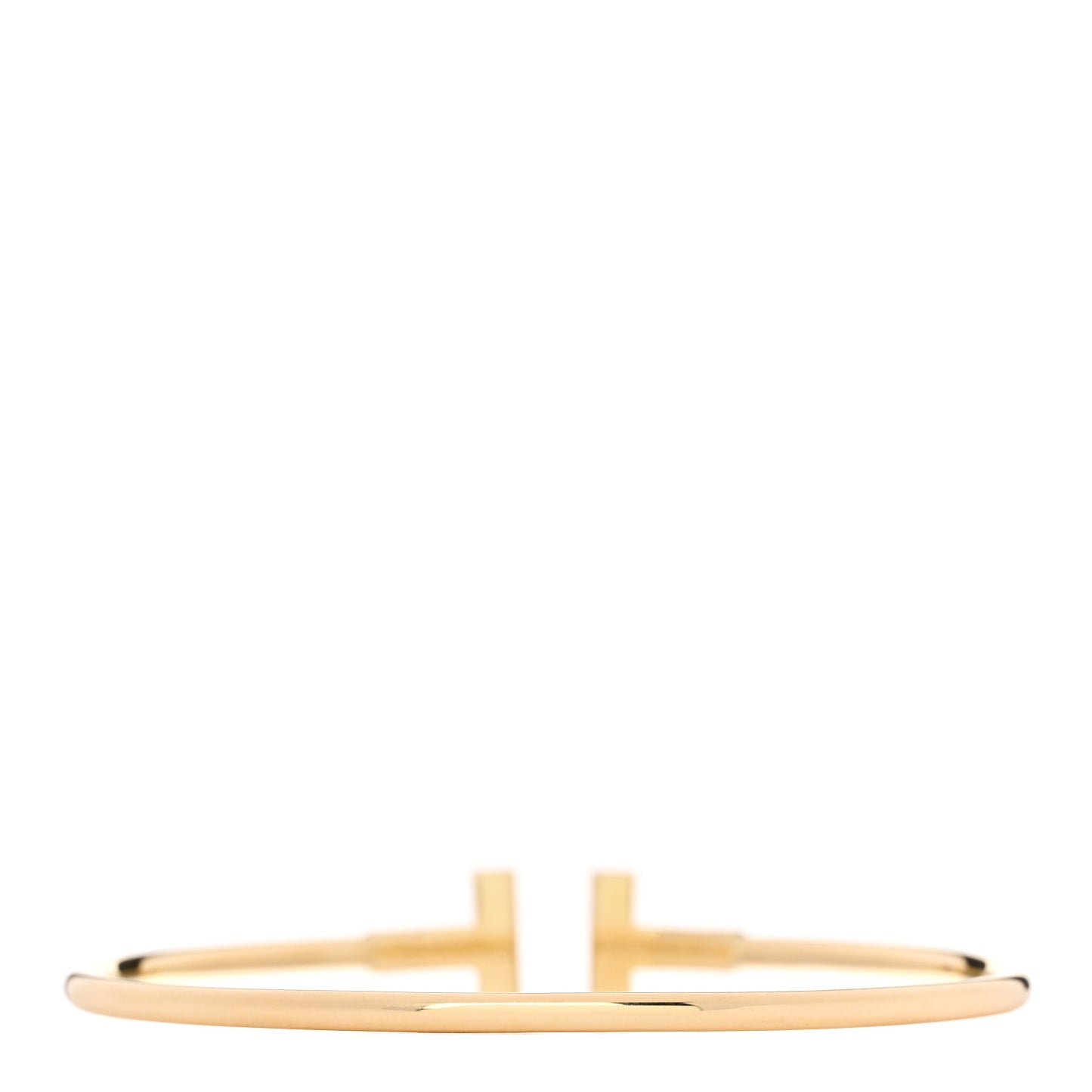 18K Yellow Gold Diamond T Wire Bracelet