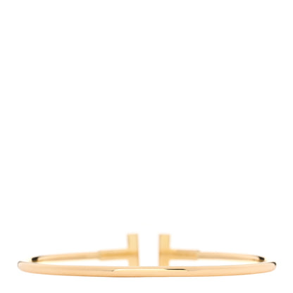Tiffany 18K Yellow Gold Diamond T Wire Bracelet 2 of 4