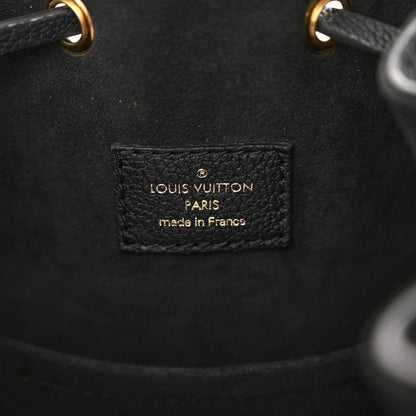Louis Vuitton Calfskin Lockme Bucket MM Black 6 of 11