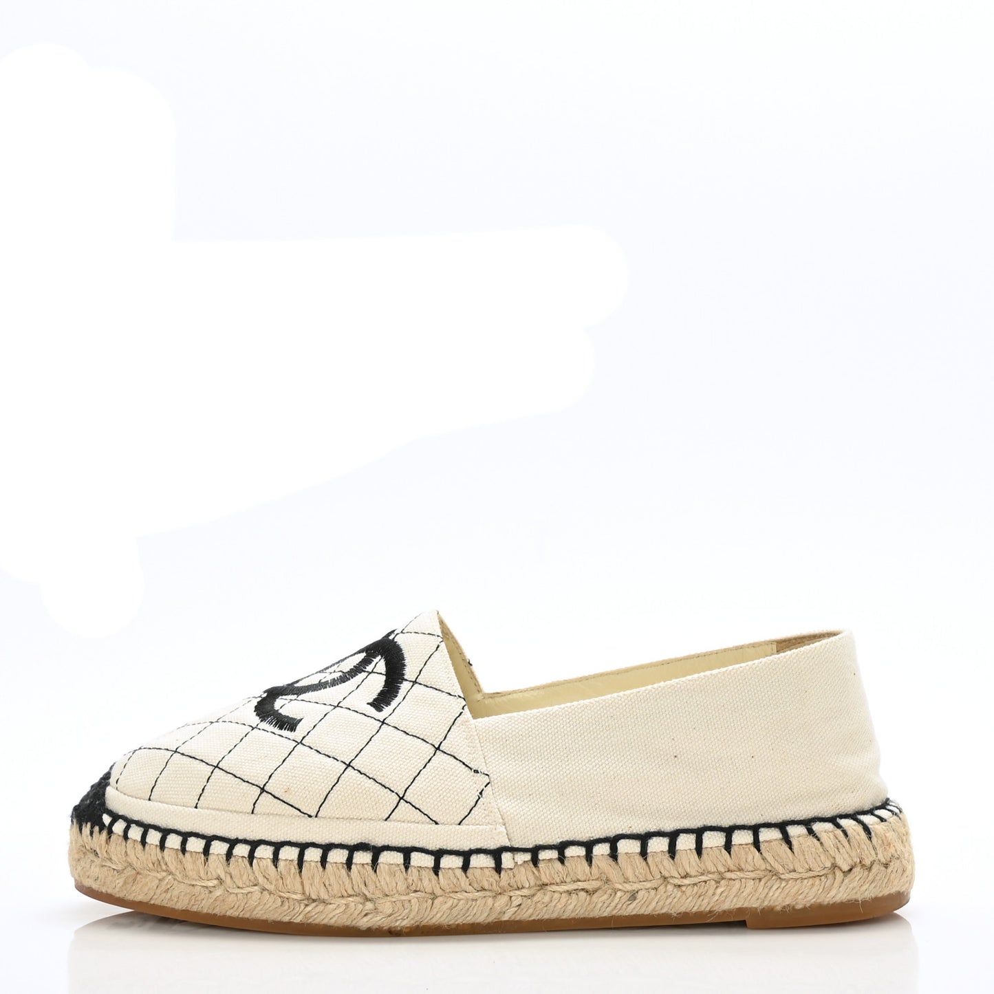 Fabric Biarritz CC Espadrilles 37 Beige Black