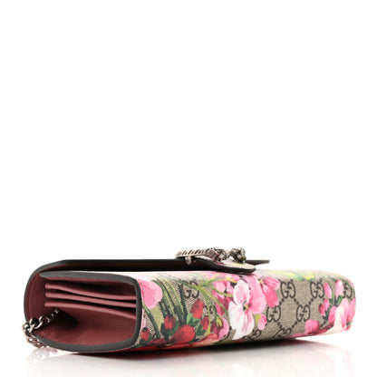 Gucci GG Supreme Monogram Blooms Mini Dionysus Chain Wallet Beige Multicolor Dry Rose 4 of 11