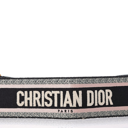 Christian Dior Canvas Embroidered Shoulder Strap Rose Multicolor 3 of 6
