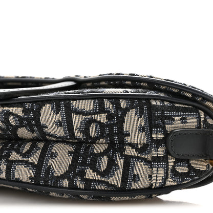 Christian Dior Oblique Mini Saddle Bag Blue 8 of 9