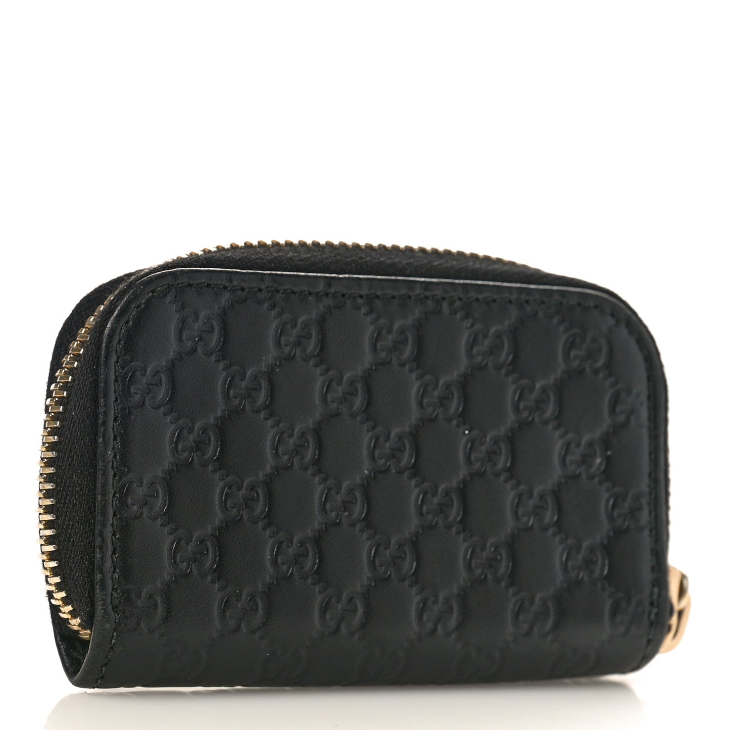 Microguccissima Zip Around Card Case Black