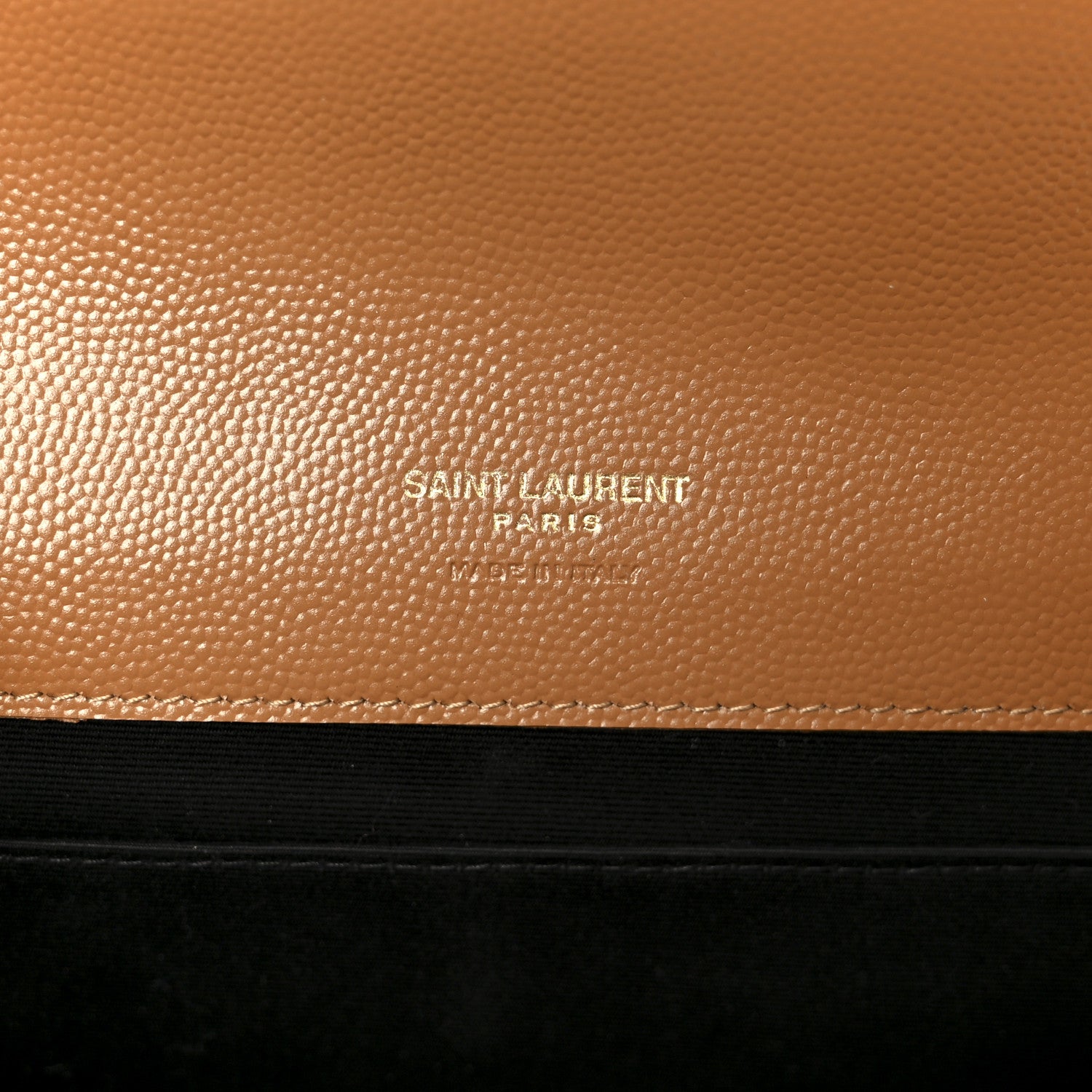 Saint Laurent Grain De Poudre Matelasse Chevron Monogram Cassandre Flap Pouch Natural Dark 6 of 8