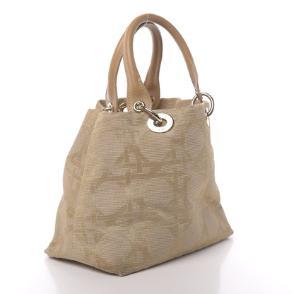Christian Dior Canvas Cannage Small Soft Lady Dior Shopping Tote Beige 3 of 12
