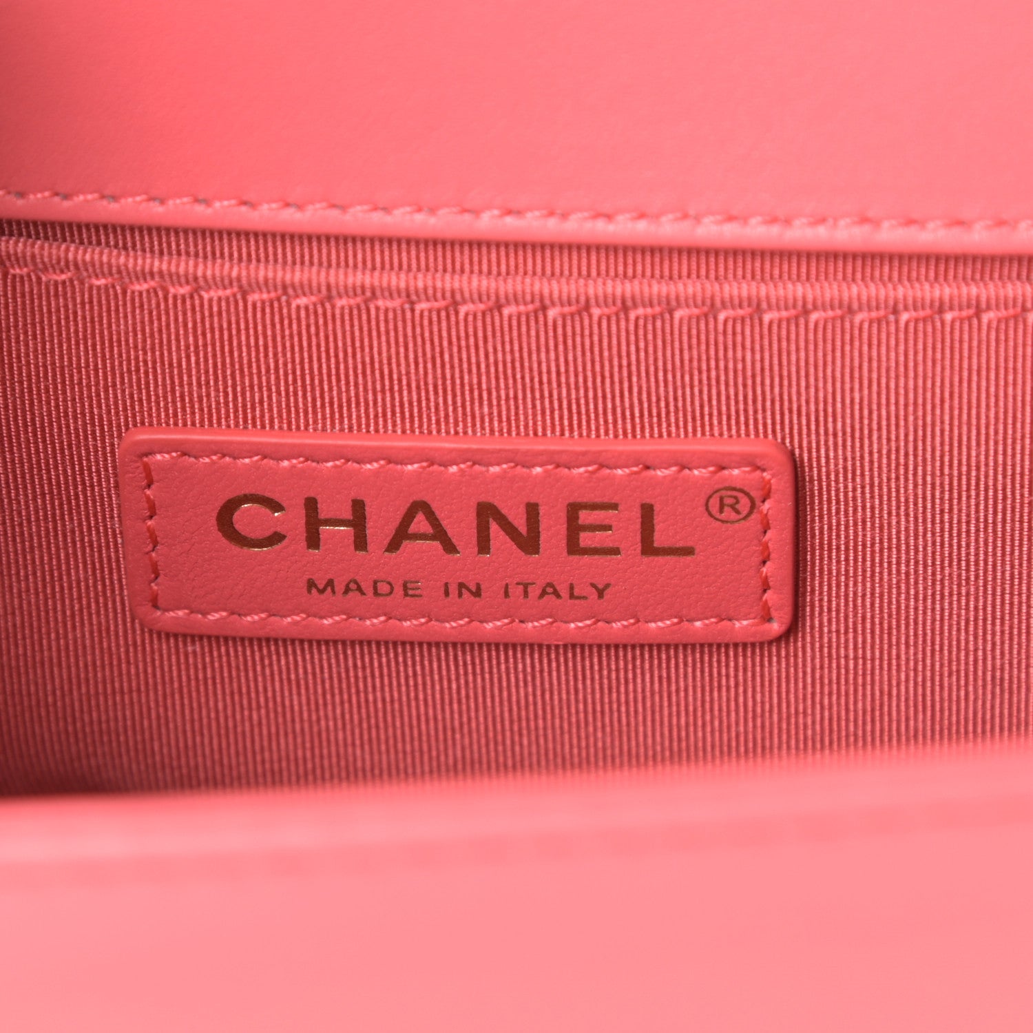Chanel Tweed Lambskin Quilted Small Braided Jacket Boy Flap Coral 6 of 10