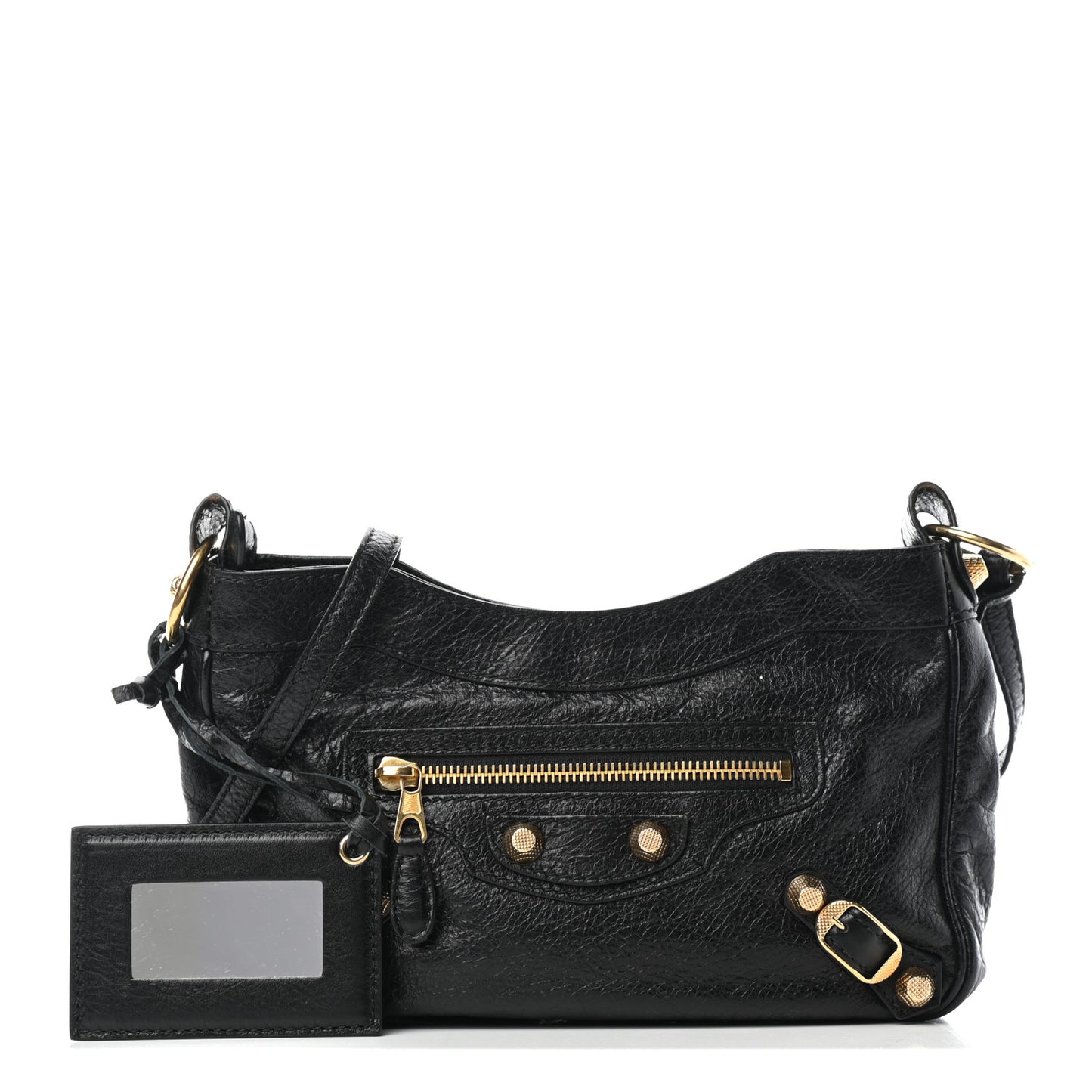 Agneau Giant 12 Gold Hardware Hip Black