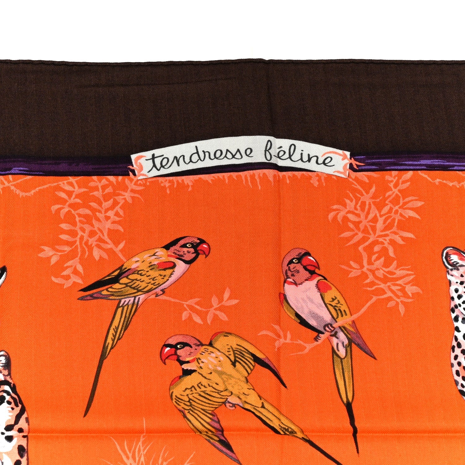 Hermes Cashmere Silk Tendresse Feline Shawl 140 3 of 6