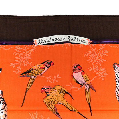 Hermes Cashmere Silk Tendresse Feline Shawl 140 3 of 6