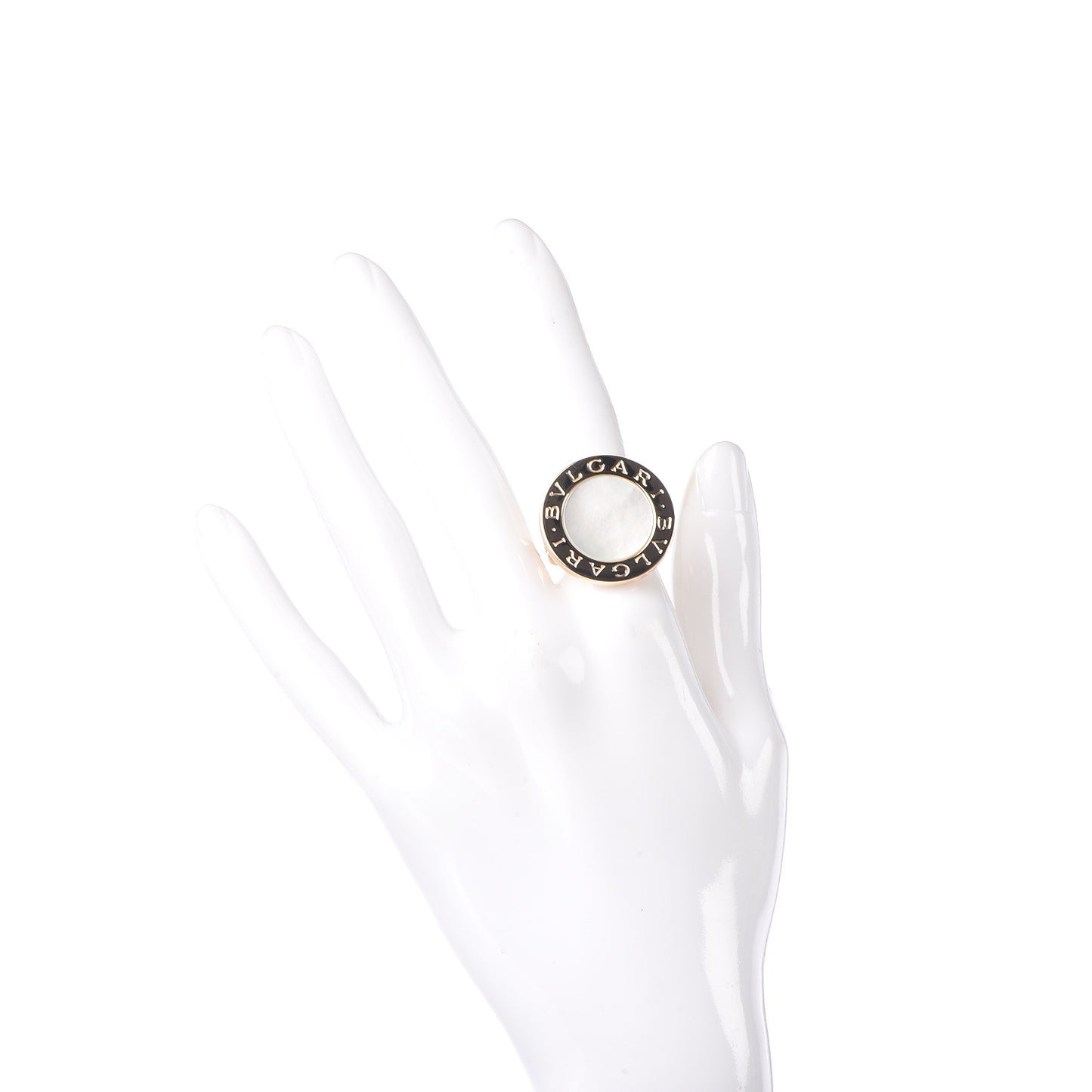 18K Yellow Gold Mother of Pearl BVLGARI BVLGARI Ring 52 6