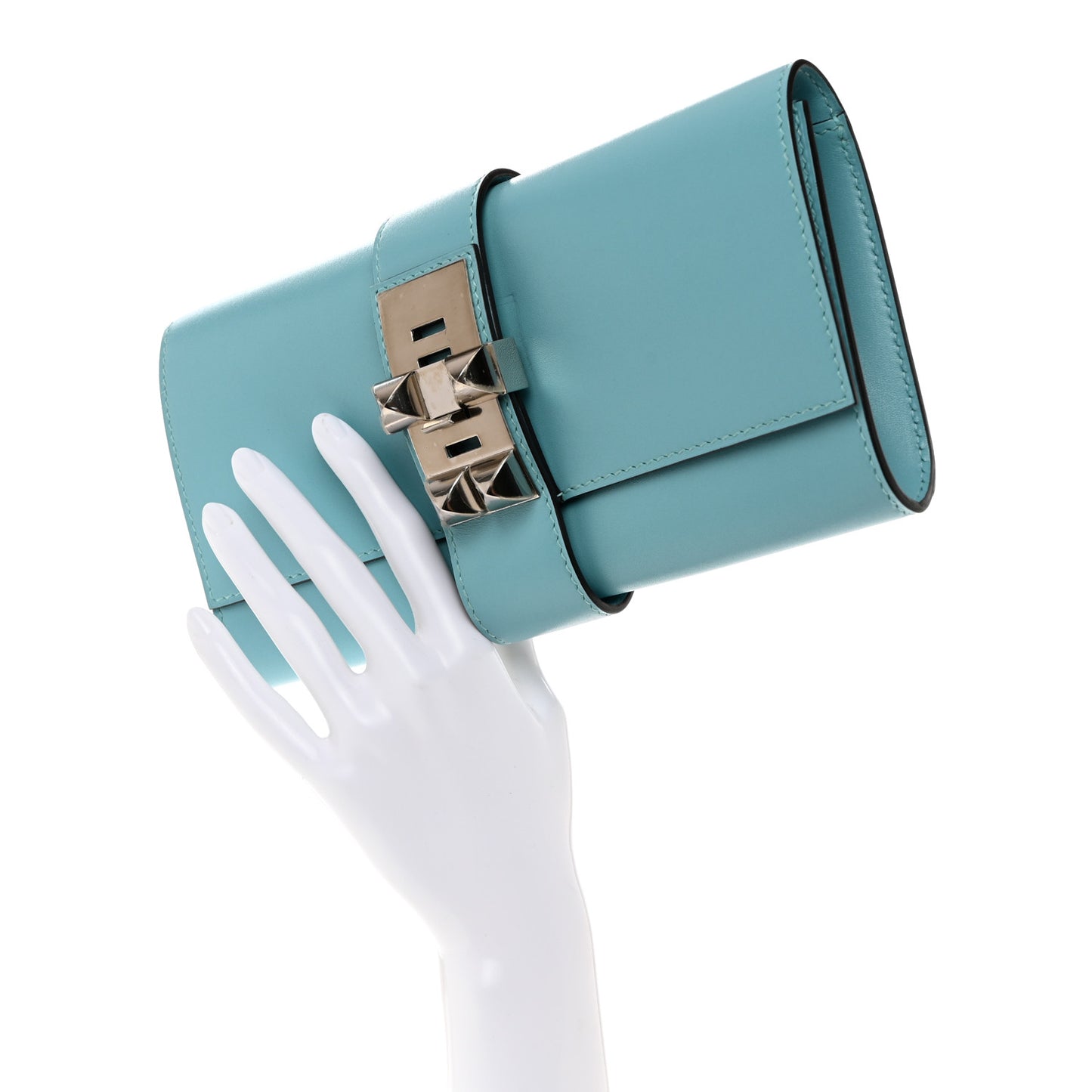 Tadelakt Medor 23 Clutch Bleu Atoll