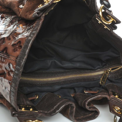 Louis Vuitton Suede Patent Monogram Irene Espresso 5 of 9