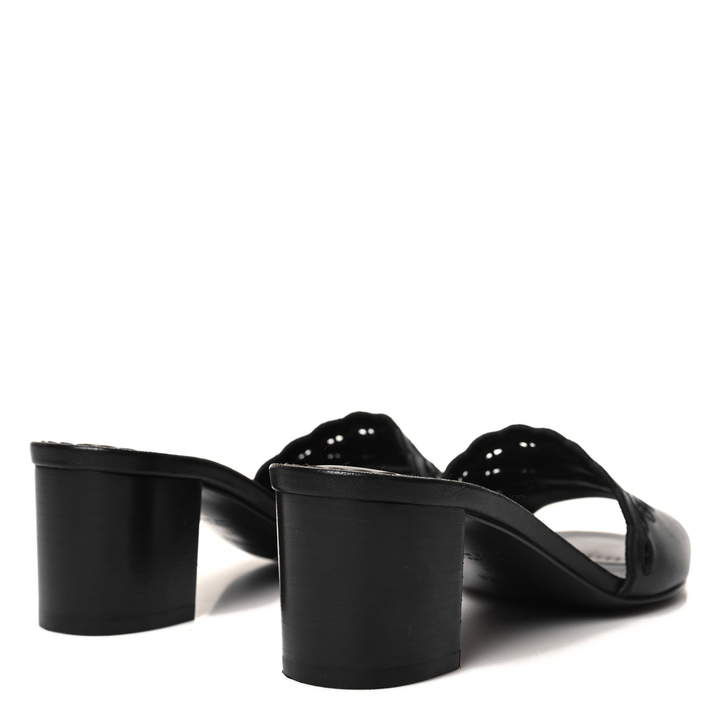 Lambskin Embroidered Gwladys Sandals 38 Black