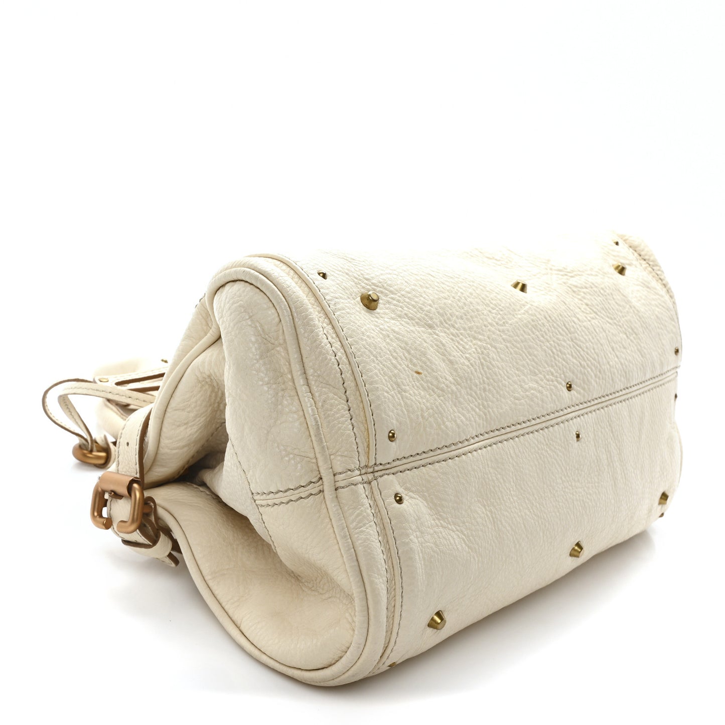 Calfskin Medium Paddington Satchel Ivory