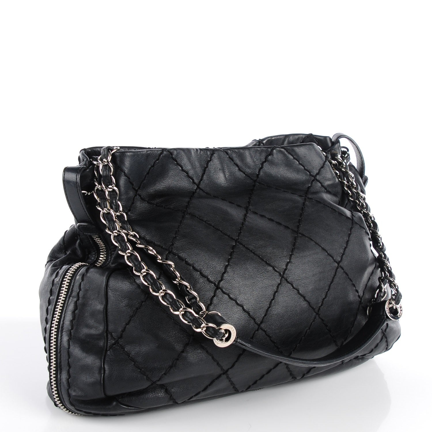 Chanel Lambskin Expandable Tote Black 3 of 8