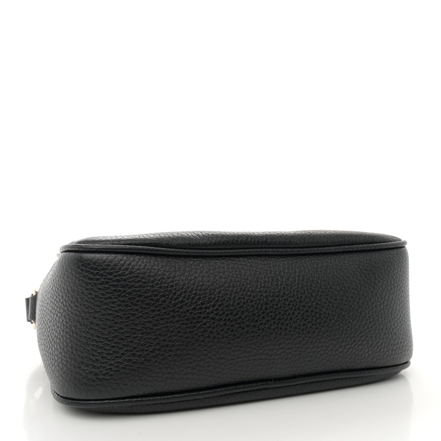 Pebbled Calfskin Small Soho Disco Bag Black