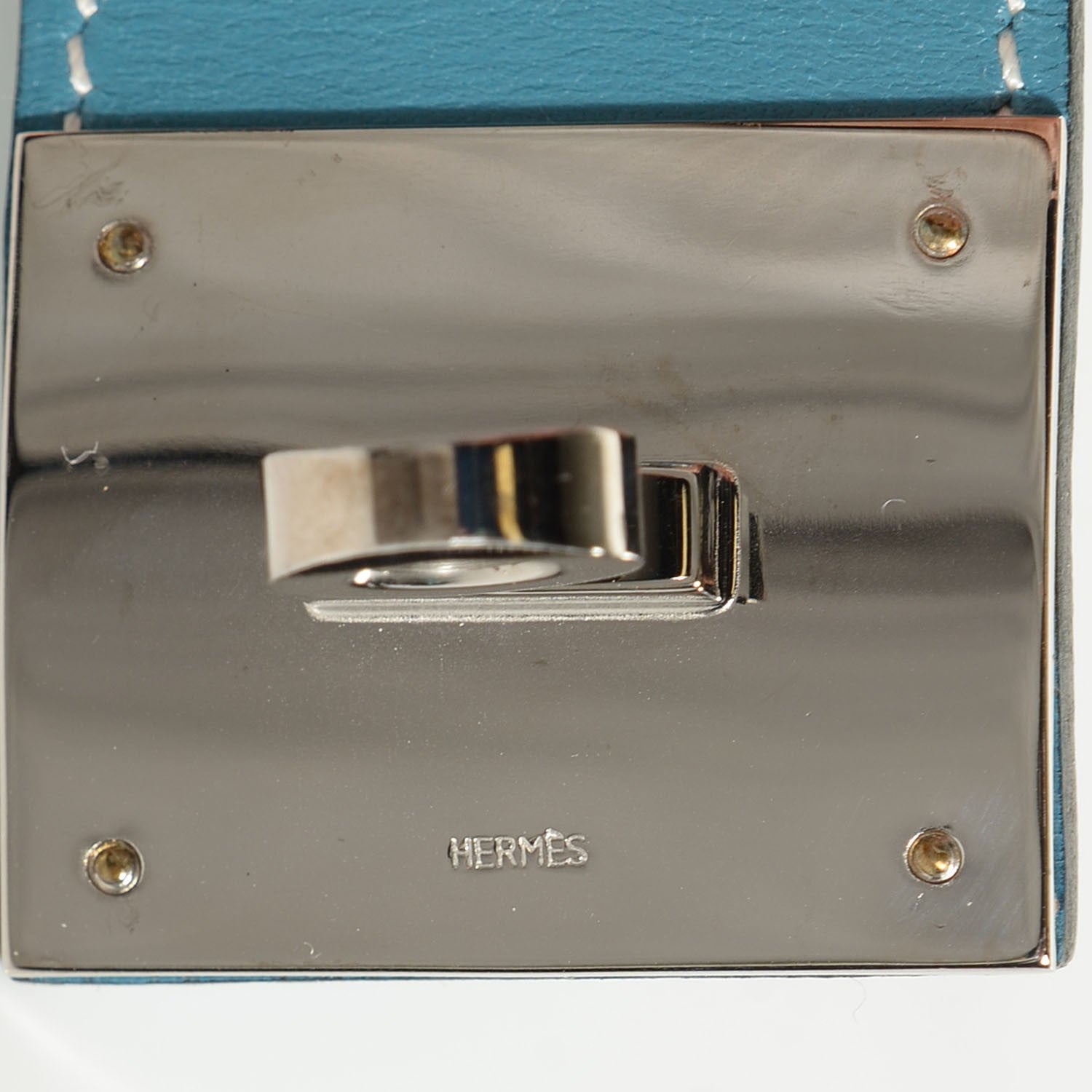 Hermes Veau Box Kelly Dog Bracelet Blue Jean 4 of 7