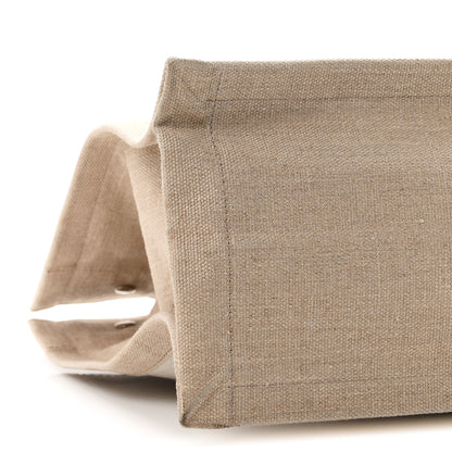 Saint Laurent Linen Calfskin Rive Gauche Tote Greggio Natural 9 of 10