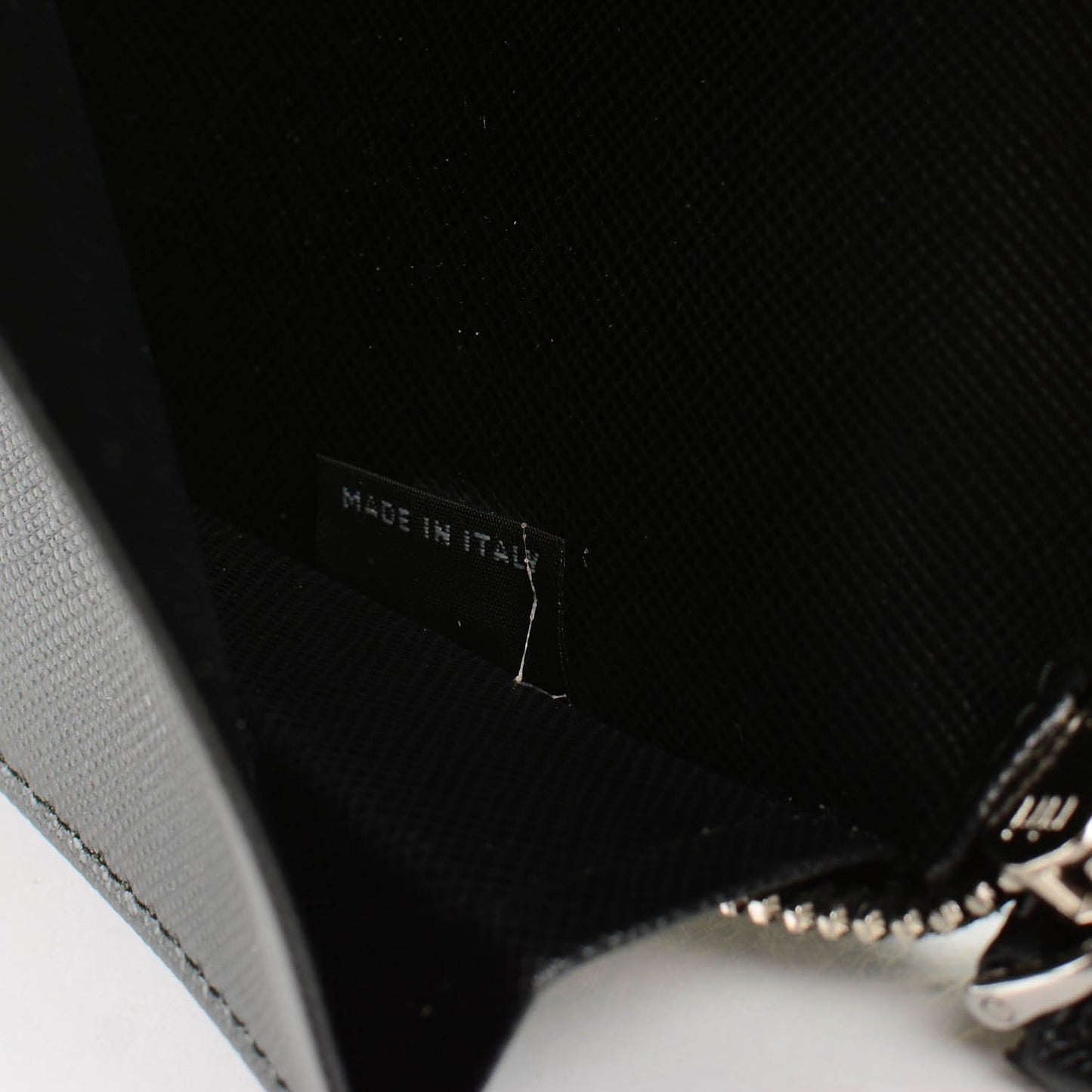 Saffiano Large Zip Around Travel Wallet Nero Black