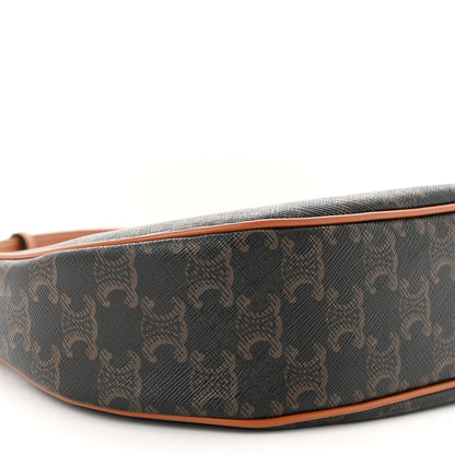 Celine Triomphe Canvas Calfskin Medium Strap Ava Triomphe Shoulder Bag Tan 10 of 12