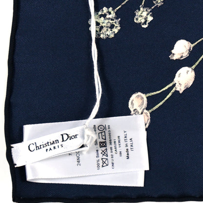 Christian Dior Silk D Constellation 90 Square Scarf Navy Blue Multicolor 3 of 3