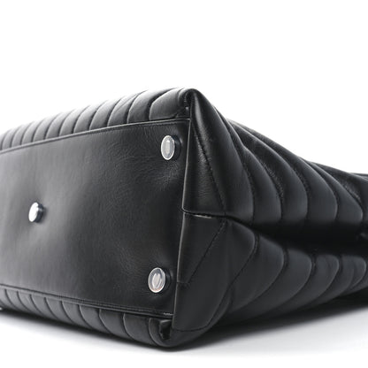 Saint Laurent Calfskin Y Quilted Monogram Large Loulou Chain Satchel Black 10 of 10