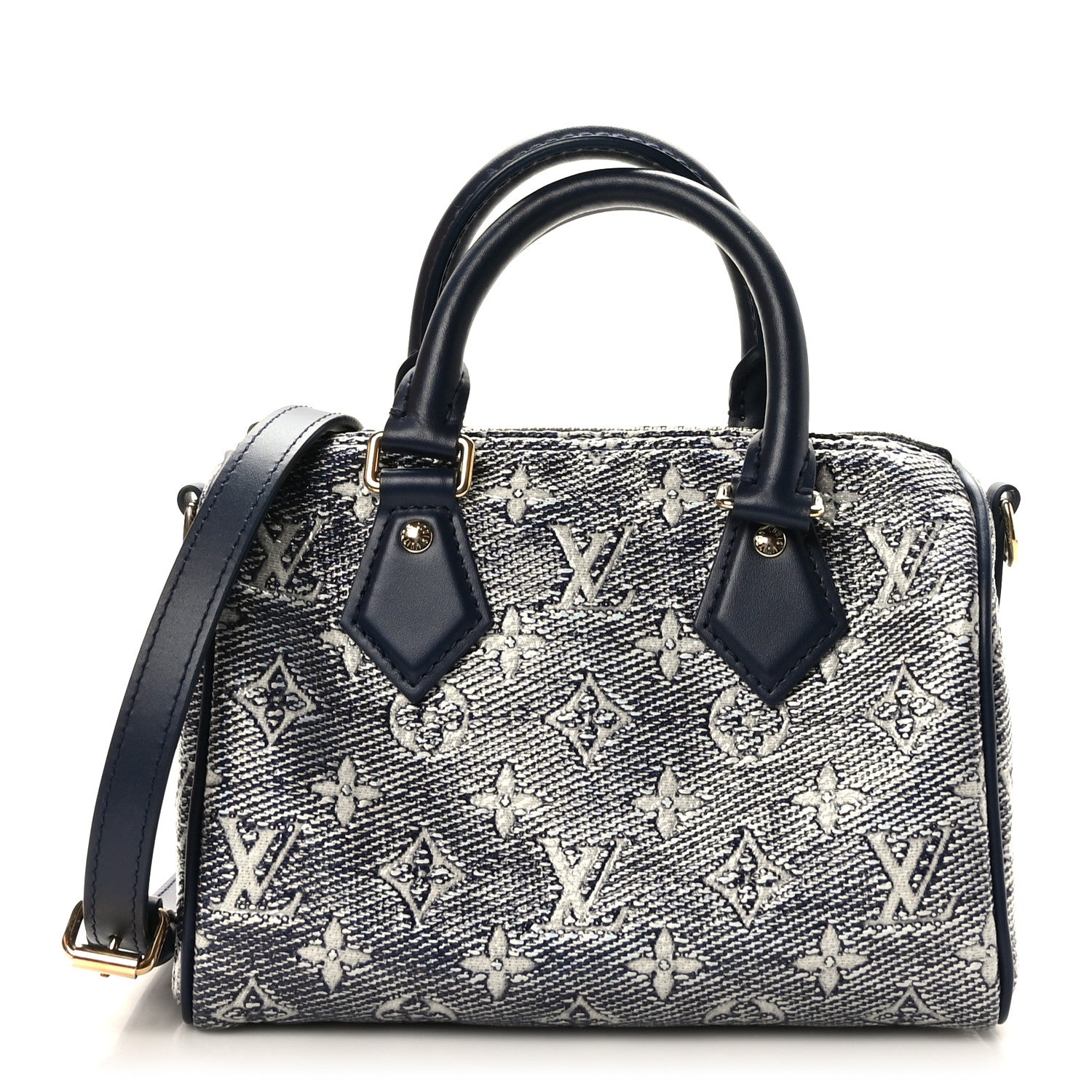 Louis Vuitton Monoglam Speedy Bandouliere 20 Blue 1 of 8
