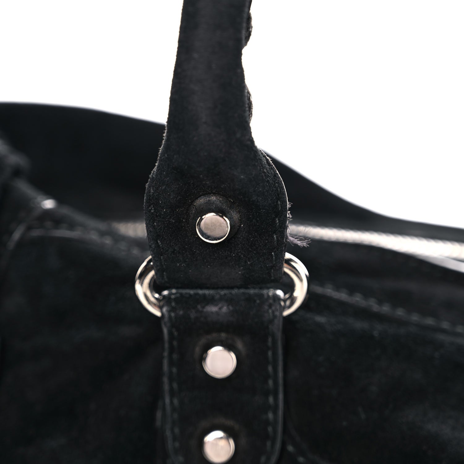 Balenciaga Baby Daim Suede Classic Silver Hardware City Black 11 of 35