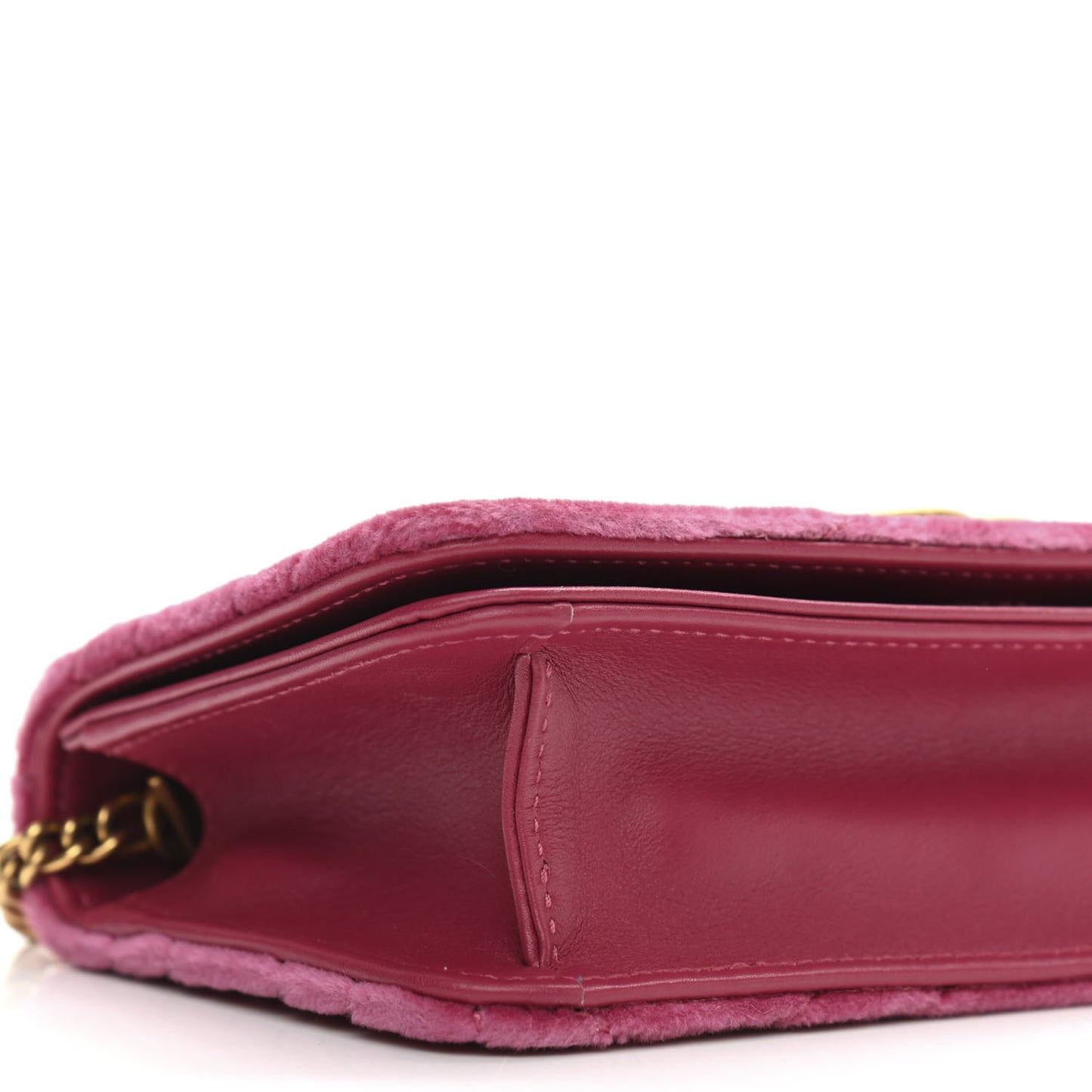 Velvet Matelasse Love Embroidered GG Marmont Mini Bag Light Raspberry Rose