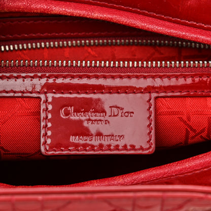 Christian Dior Patent Cannage Large Lady Dior Red 7 of 11