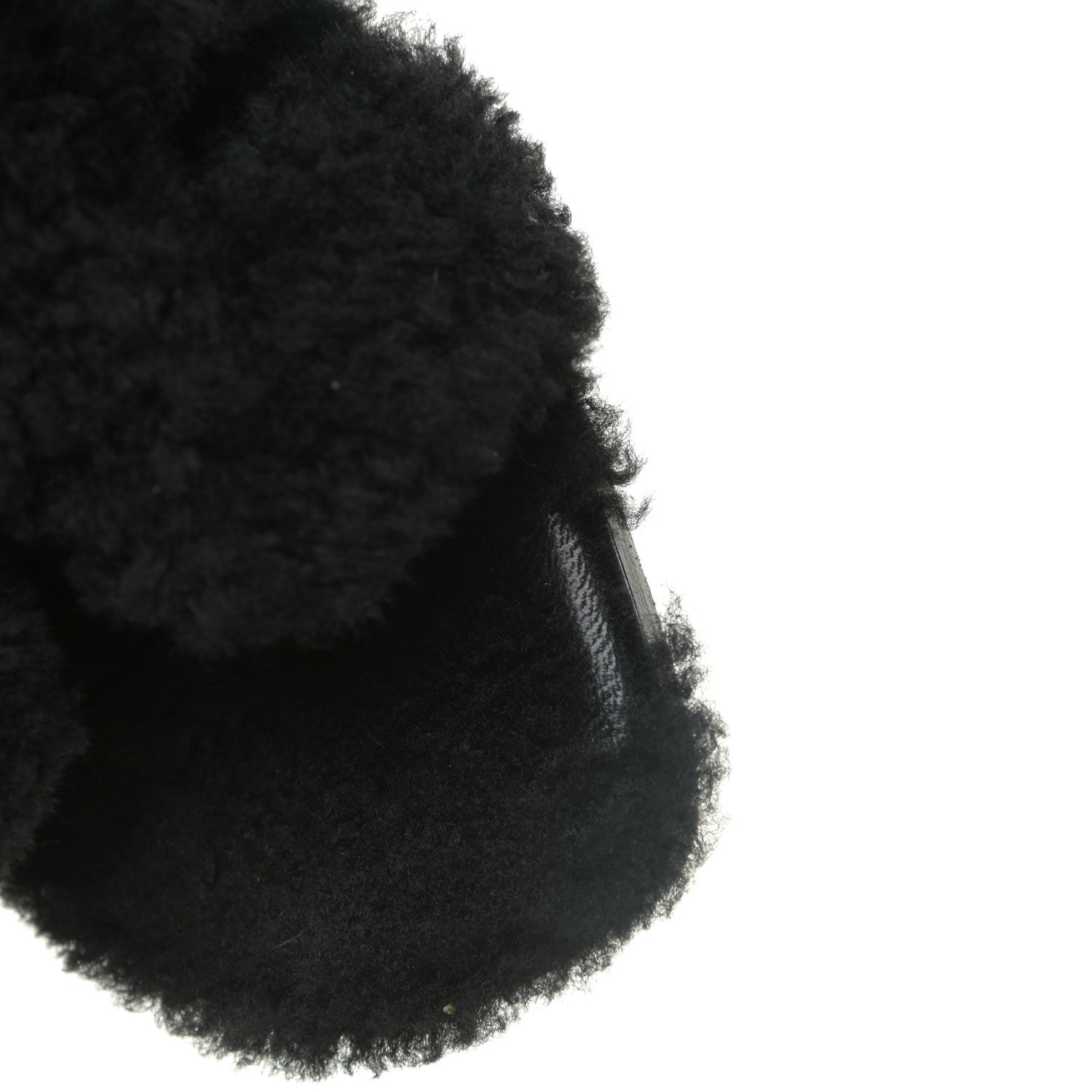 Hermes Woolskin Oran Sandals 38 Black 13 of 14