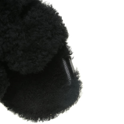 Hermes Woolskin Oran Sandals 38 Black 13 of 14