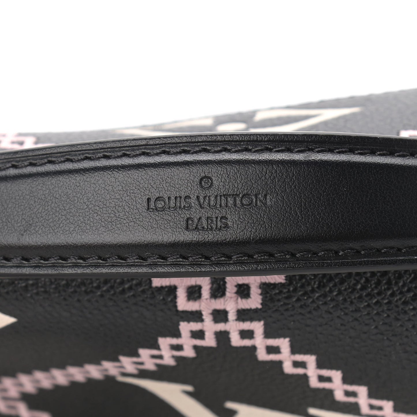 Empreinte Monogram Giant Broderies Pochette Metis Black