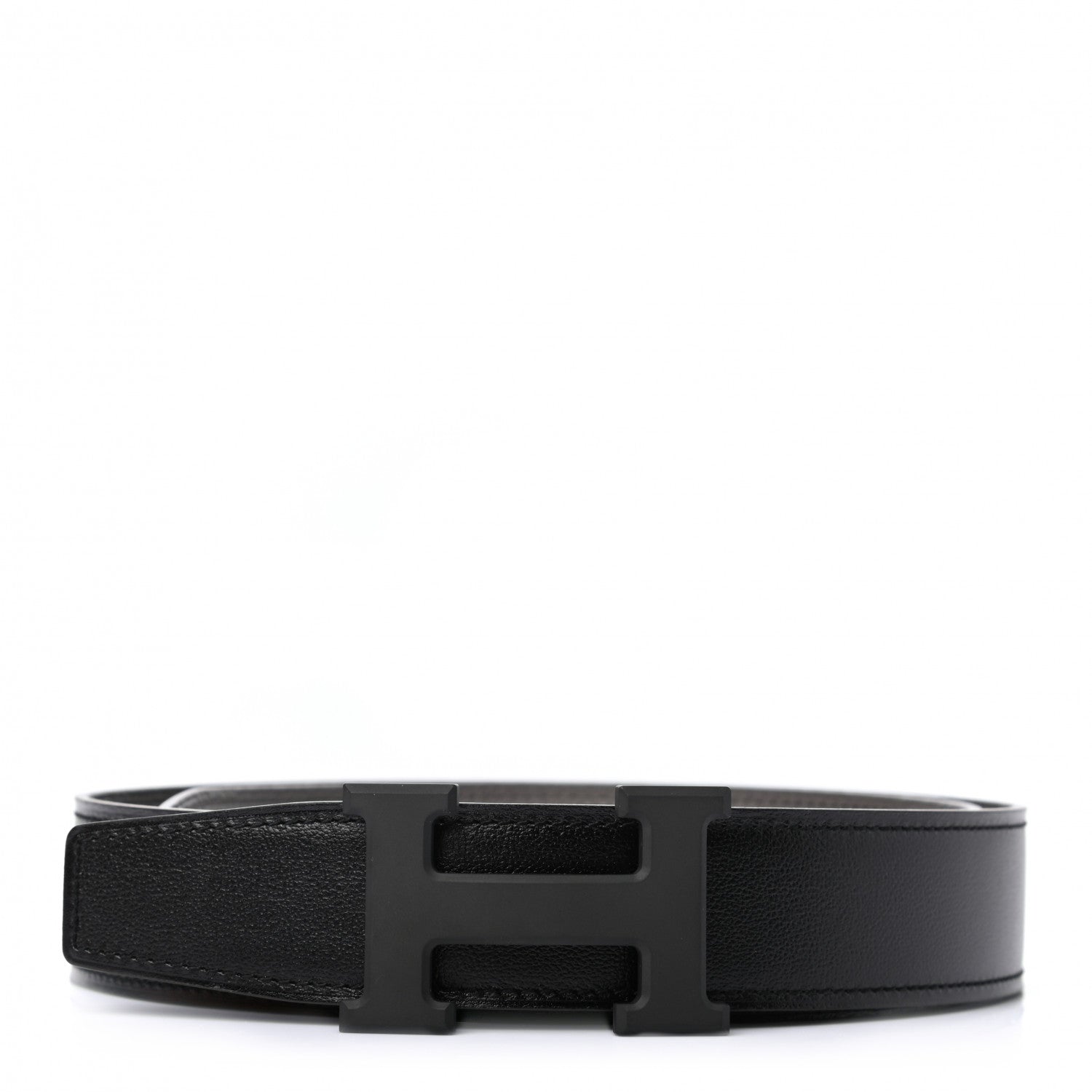 Hermes Box Togo 32mm Matte H Belt 80 Black Etain 1 of 5