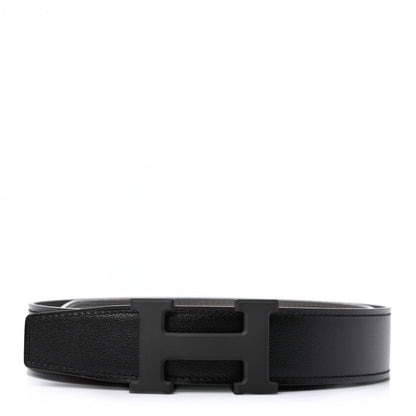 Hermes Box Togo 32mm Matte H Belt 80 Black Etain 1 of 5