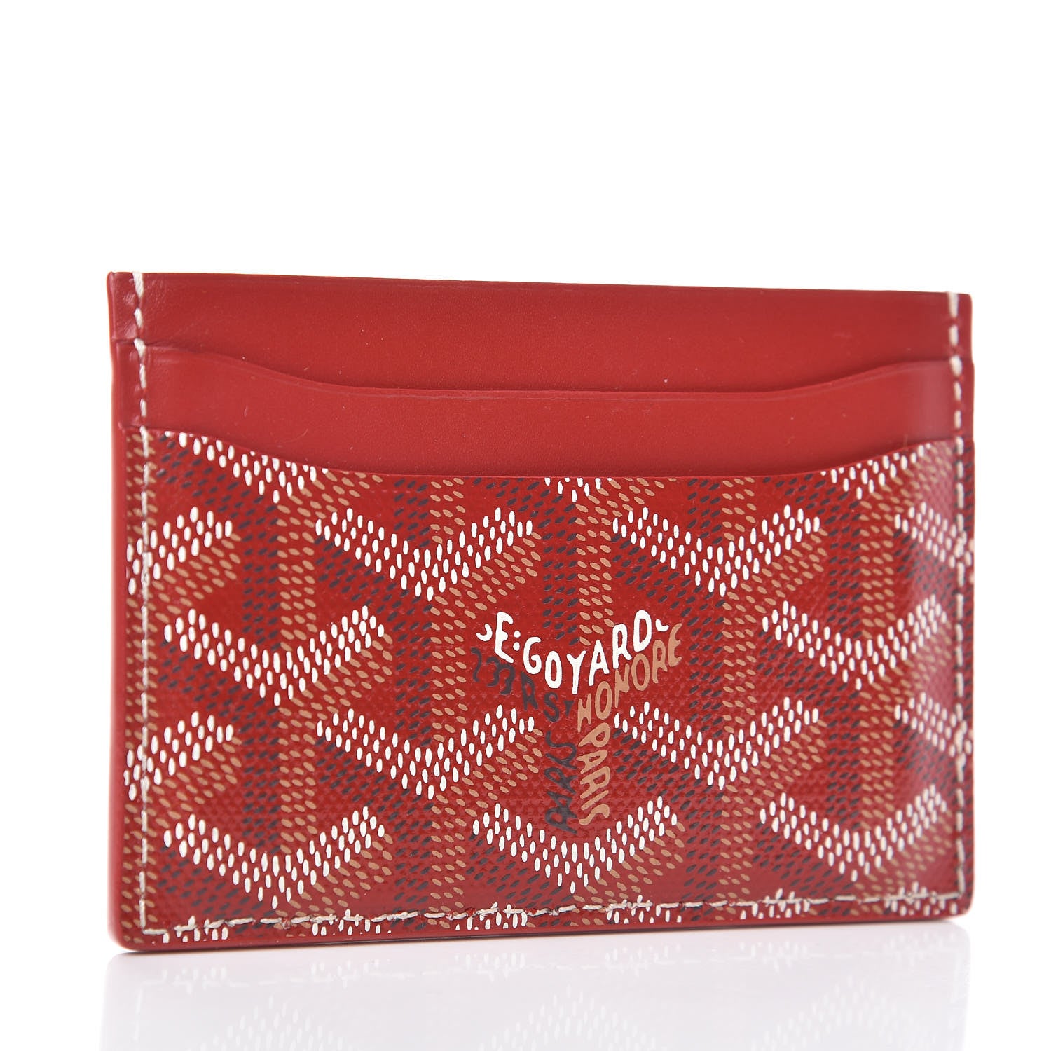 Goyard Goyardine Saint Sulpice Card Holder Red 387440 – FASHIONPHILE